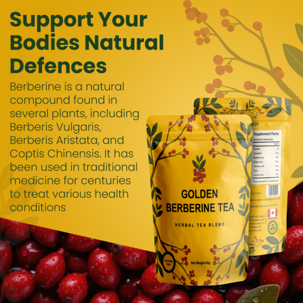 Berberine Tea 45g – Natural Organic Caffeine Free Tea Blend - Image 6